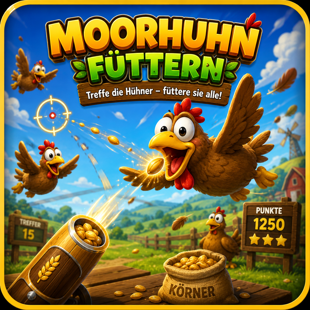 Moorhuhn Fütterspiel